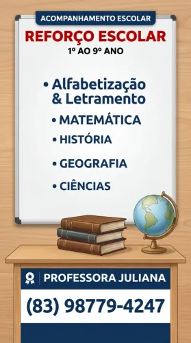 REFORÇO ESCOLAR- AULAS DE REFORÇO