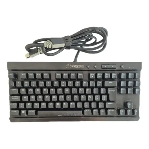 Teclado Mecânico Corsair Gamer K65 LUX RGB, Switch Cherry MX RED, ABNT2