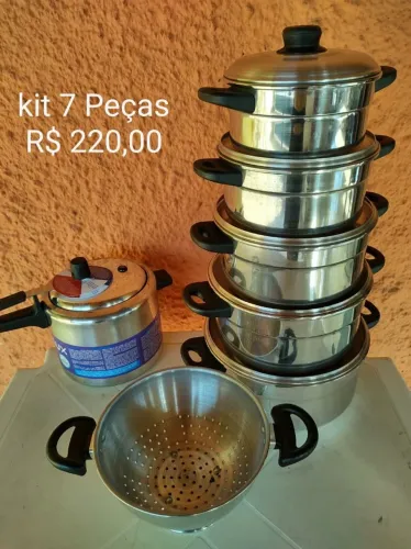 Escorredor Com Mais Panelas, Kit 7 Peças 