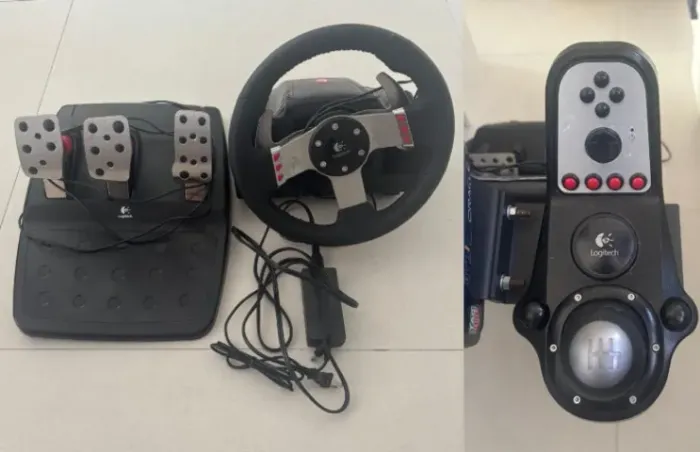 G27 Logitech Volante Com Pedais E Câmbio Usado Preto