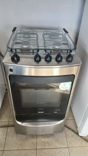 Fogão cônsul 4bocas  inox automático 