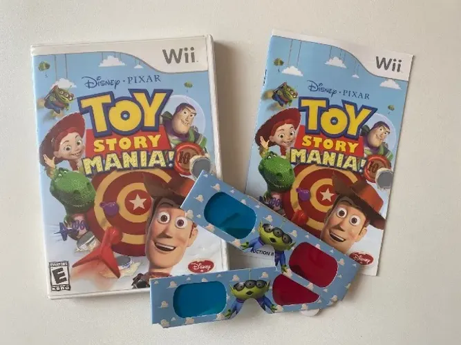 Jogo Wii Toy Story Mania Importado Original Disney Pixar + Manual + Óculos 3D - Nintendo