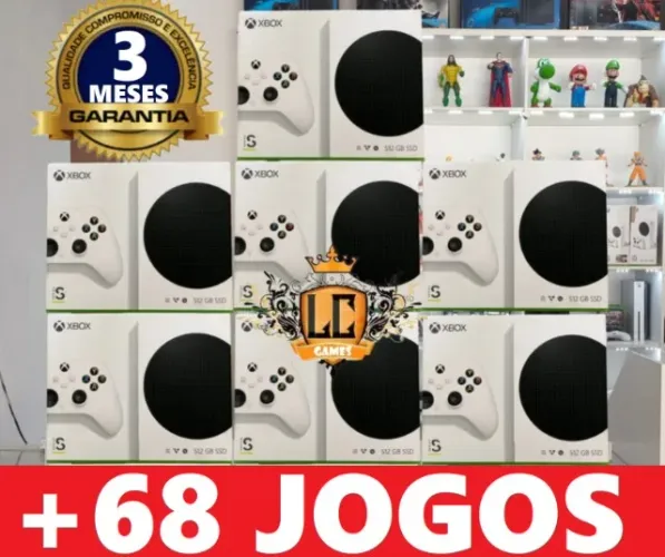 XBOX SERIES S 512GB COM 68 JOGOS e O3 MESES GARANTIA ( LOJA FISICA )