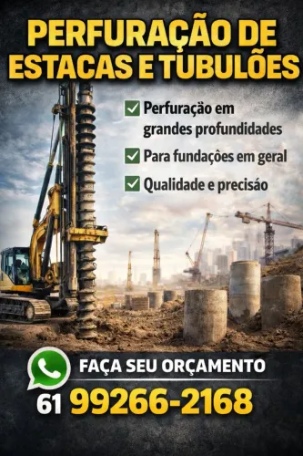 Perfuração de Estacas e Tubulões - Chame no Zap