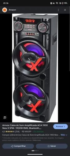 Caixa amplificada 1900w
