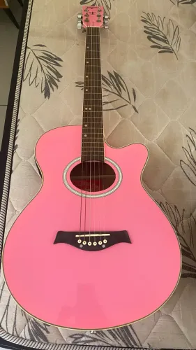 Vendo violão rosa elétrico 
