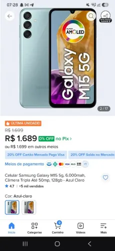 Celular Samsung galaxy M15
