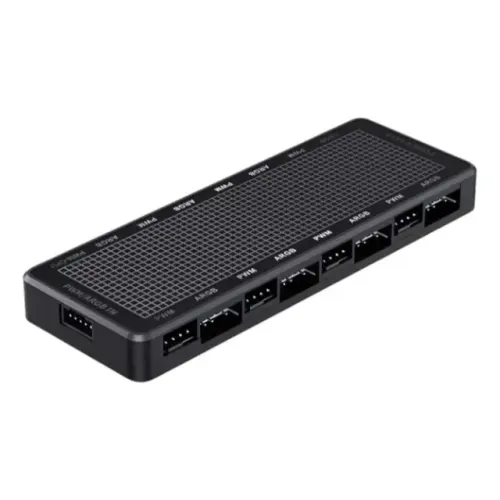 Hub Controladora Fan Teucer Lp-8 ARGB e PWM com 8 Portas, Magnético, Novo