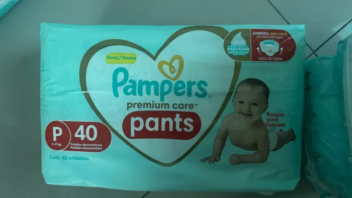 Fralda Pampers Premium Care PANTS tamanho P 40 unidades