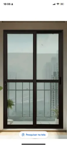 Porta 2 folhos video e alumínio 