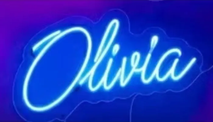 Letreiro Led personalizadacom nome Olivia
