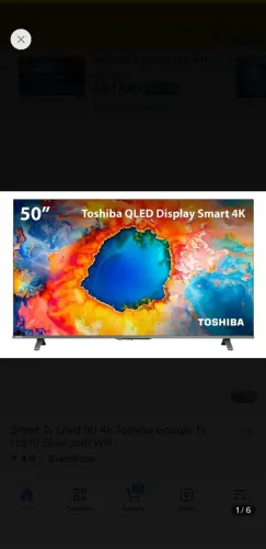 TV Toshiba Qled 4K 50 Polegadas