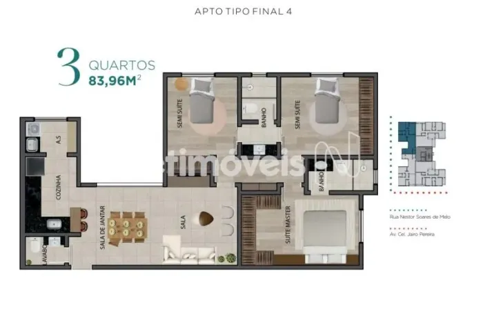 Venda Apartamento 3 quartos Palmares Belo Horizonte