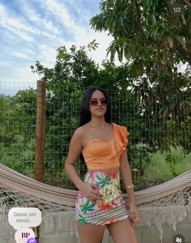 Cropped Laranja- Usado apenas 1 vez