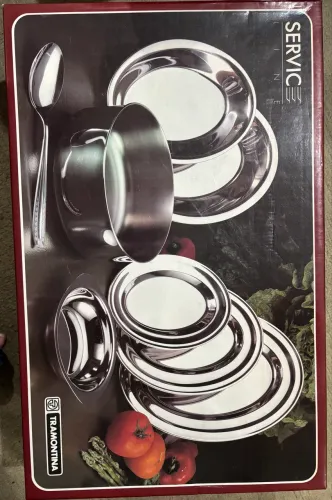 Baixela em aço inox 8 peças, Tramontina, modelo Service!