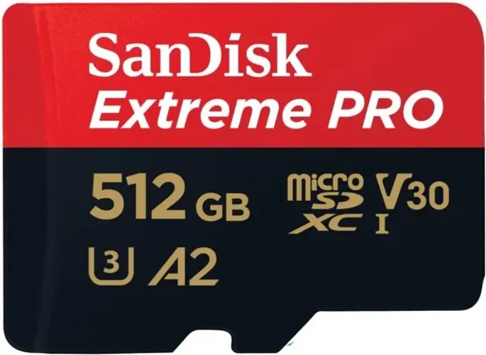SanDisk Cartão 512GB Extreme PRO® microSD?UHS-I adaptador C10,U3,V30,A2,200MB/s 140MB/s