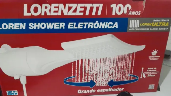 Chuveiro 127v Loren Shower Eletronico Ducha Lorenzetti Cor Branco Potência