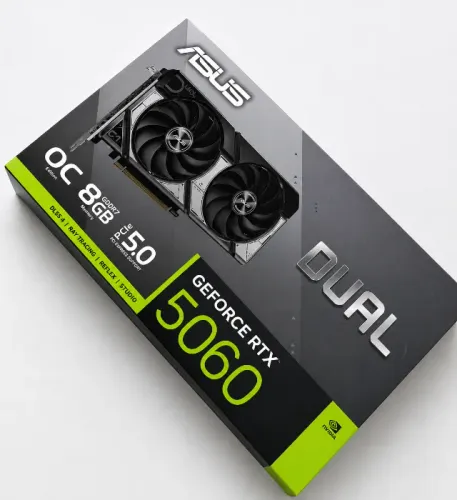 Placa de Vídeo Asus Dual GeForce RTX5060 OC 8GB GDDR7 PCI-Express