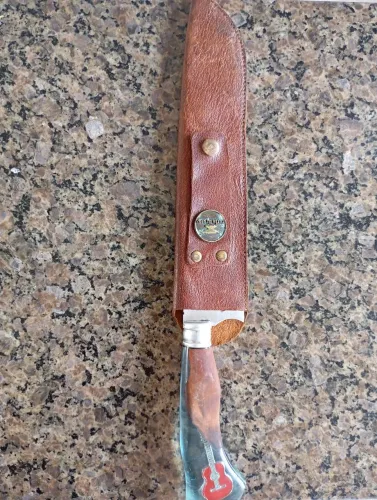 Faca Artesanal Gaúcha Personalizada "De Pai para Filho" + Bainha de Couro
