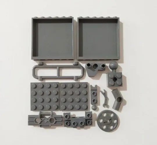 Peças cinza escuro de Lego original