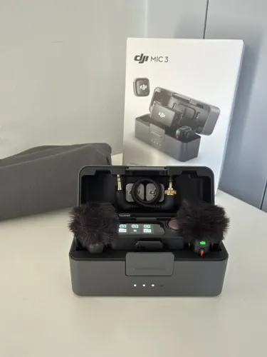DJI Mic 3 Microfone Sem Fio 2 Transmissores Novo Sem Uso