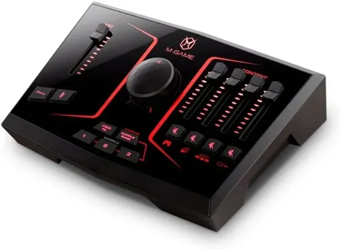 Interface Mixer M-game Solo DJ USB com Efeitos de Voz e Iluminação