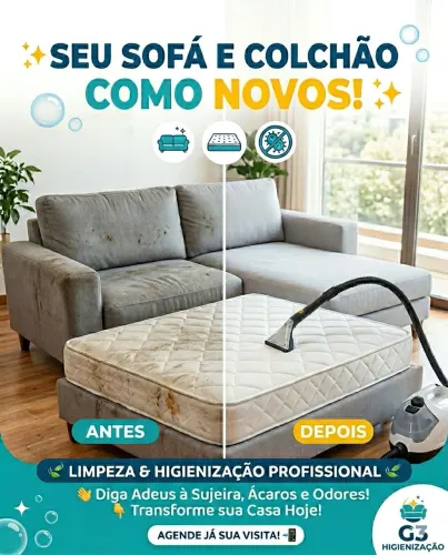 Limpeza e Higienização de Estofados | Sofás, Colchões, Cadeiras e Bancos veiculares
