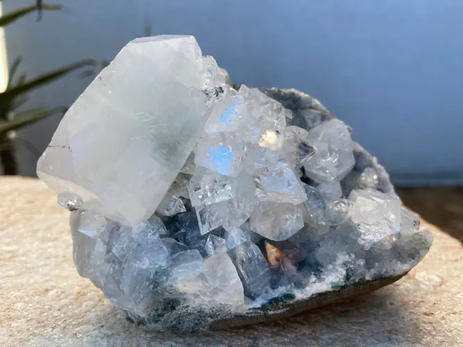 Quartzo Celestita azul celeste natural - 621g
