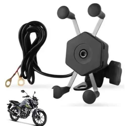 Suporte carregador celular moto