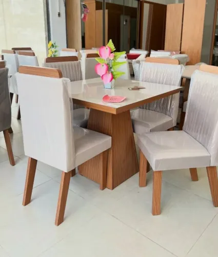 Mesa de jantar com 0,90x0,90 na pronta entrega na cor capuccino