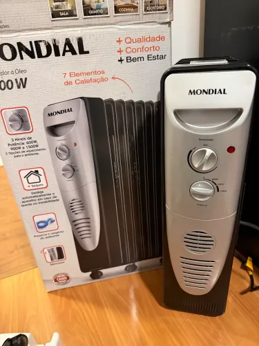 Aquecedor a Óleo, Mondial, Preto/Prata, 1500W, 110V