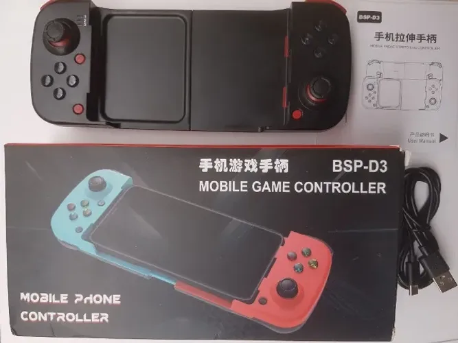  Controle Gamepad Telescópico Joystick Bluetooth 5.0 Para Smartphone