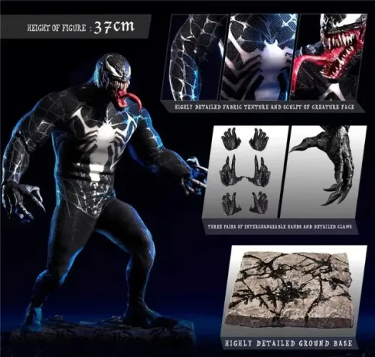 Venom Bullet Head Bh002 1/6 The Poison Marvel Tipo Hot Toys