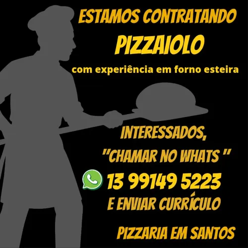 Vaga para Pizzaiolo em Santos (forno esteira)