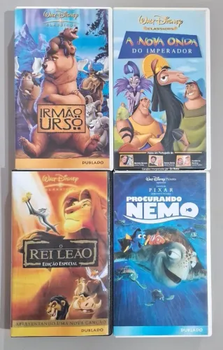 Kit Lote 12 Fitas VHS Desenhos Disney Originais