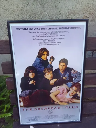 Quadro poster Clube dos Cinco The Breakfast Club filme anos 80 moldura metal acrílico
