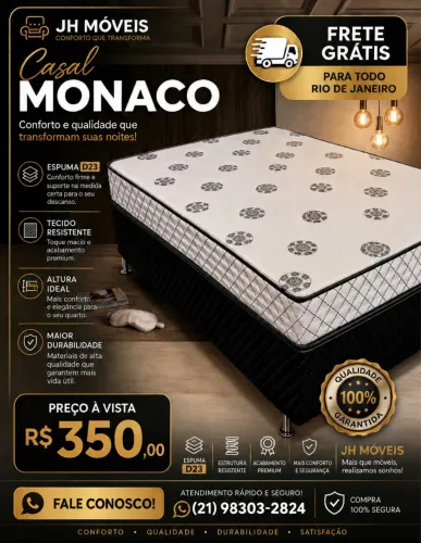 CAMA BOX CASAL CONJUGADA MÔNACO