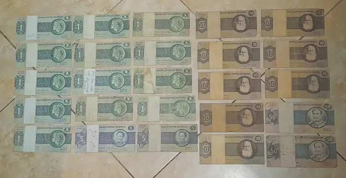 Notas cédulas antigas de Cruzeiro Lote