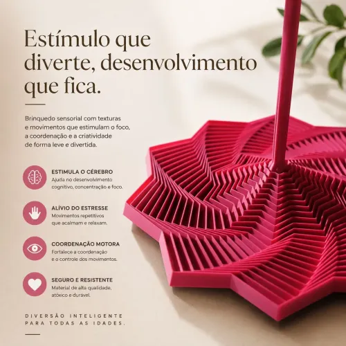 Estrela Espiral Sensorial Relaxante Antiestresse