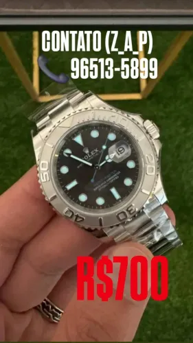 Relógio ROLEX AUTOMÁTICO YATCH MASTER FUNDO PRETO