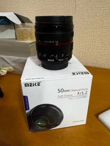 Lente 50mm F1.2 Meike para Mount Canon EF NOVA PERFEITA