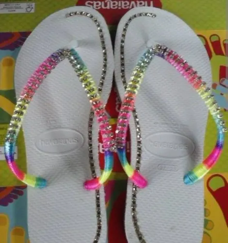 Chinela personalizada temática pronta entrega tamanho 37/38