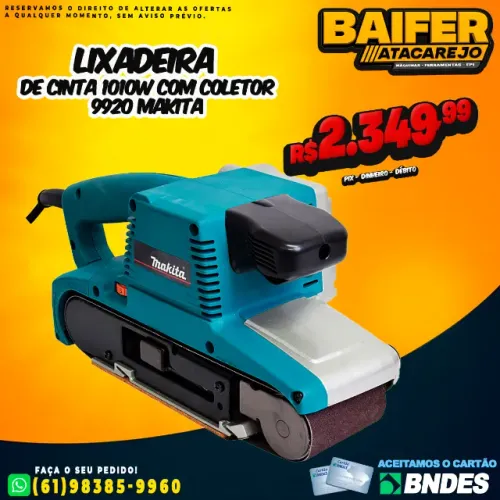 Lixadeira de Cinta 1010w Com Coletor 9920 Makita