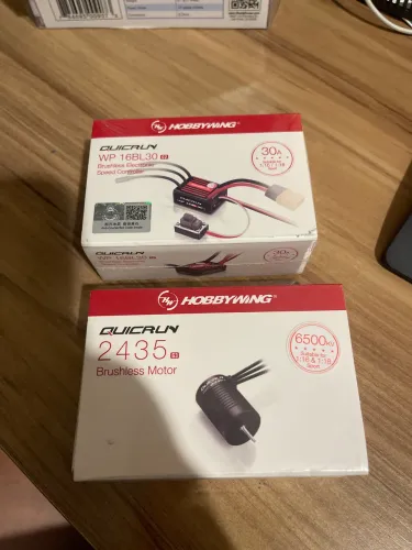 Motor automodelo 1/18 Brushless e Esc Quickrun Hobbywing