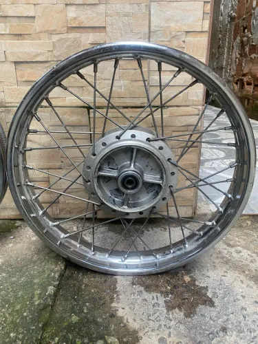 Par de rodas original fan 150 esdi ano 2014, dianteira a disco!