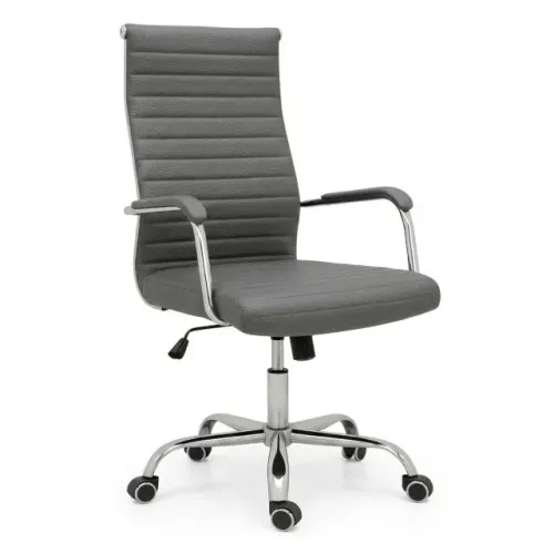 Cadeira Escritório Presidente Cinza Design Executivo Sofisticado 31090