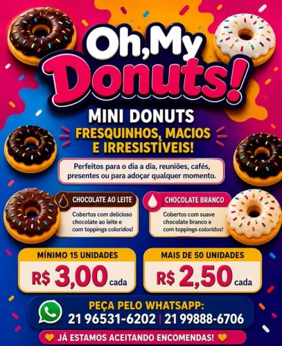 Estação de Mini Donuts ou unitários.