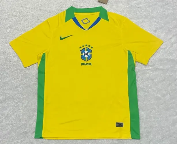 Camisa Brasil Torcedor Seleção Copa do Mundo Amarela + Personalização Nome Número