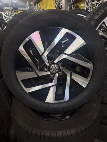 Roda 17 T-cross + pneus 90% pirelli tudo original VW 