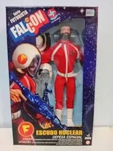 Falcon futurista vermelho na caixa parda